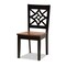 Baxton Studio Brava Modern and Contemporary Two-Tone Dark Brown and Walnut Brown Finished Wood 5-Piece Dining Set 179-11389-10898-Zoro - alternate 2